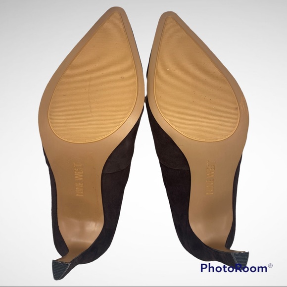 Nine West Swarm suede heeled booties Sz 9 - Picture 10 of 11
